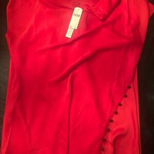 Maeve Red Cowl Neck Slip Dress from Anthropologie!